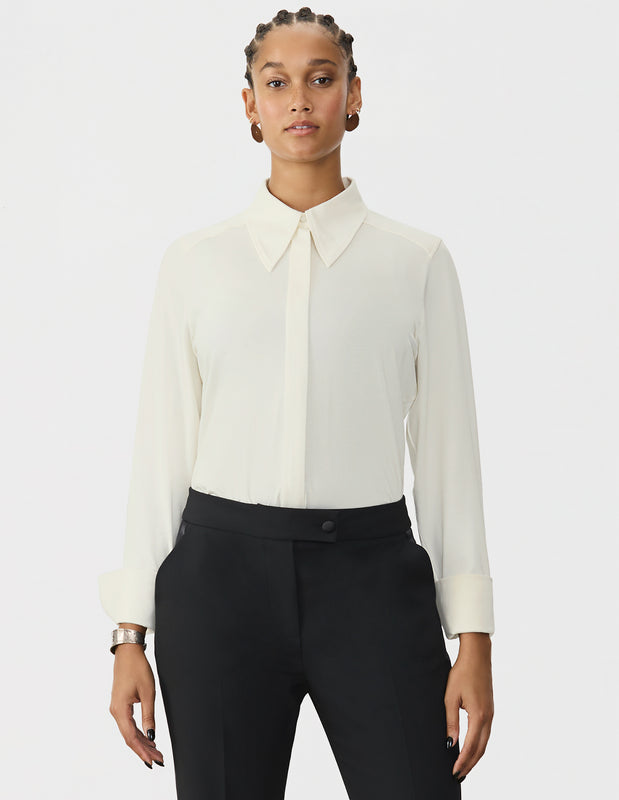 Zip Front Collared Shirt – GSTQ