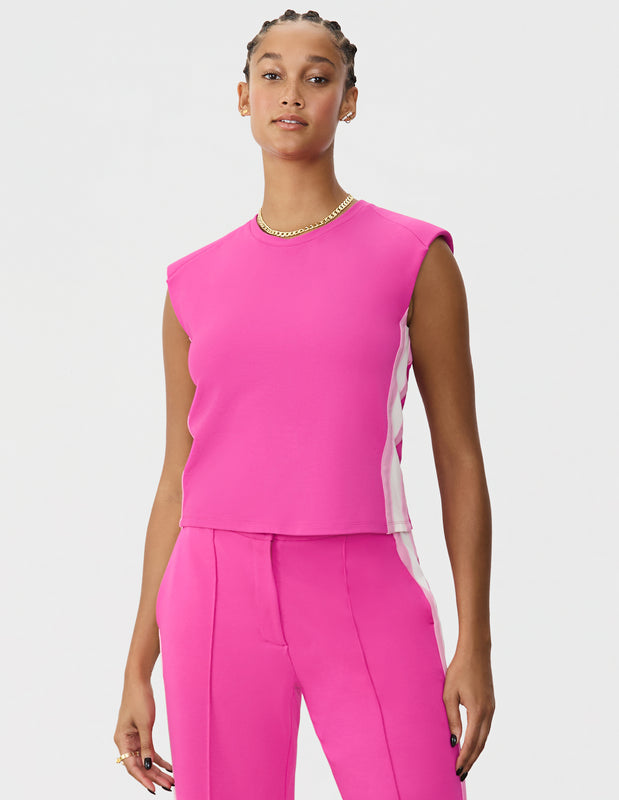 Side Striped Sleeveless Top
