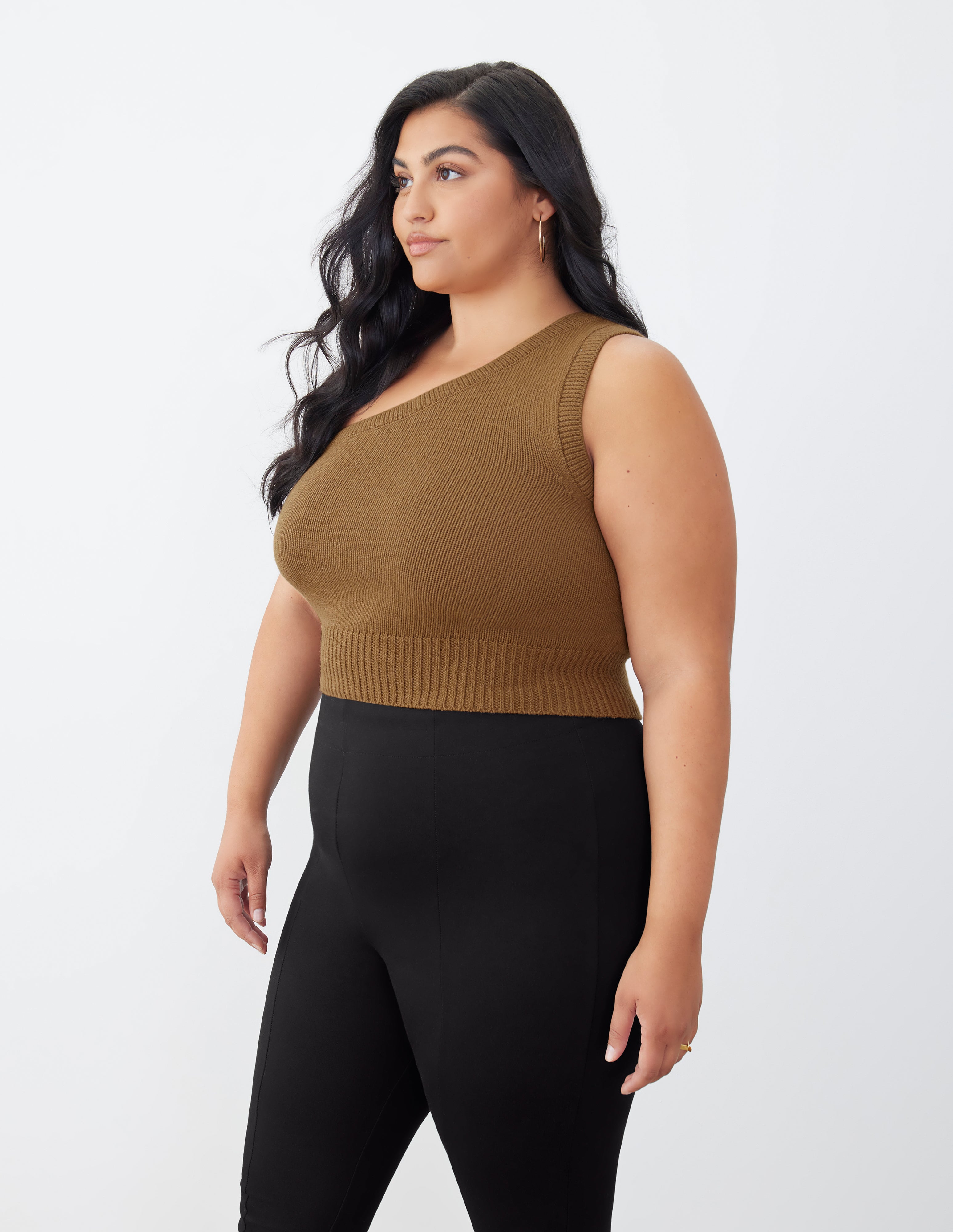 One Shoulder Knit Sweater