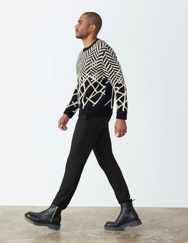 Modern Herringbone Sweater