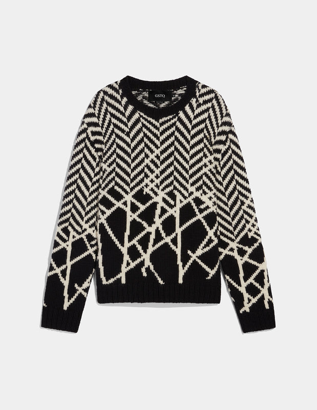 Modern Herringbone Sweater