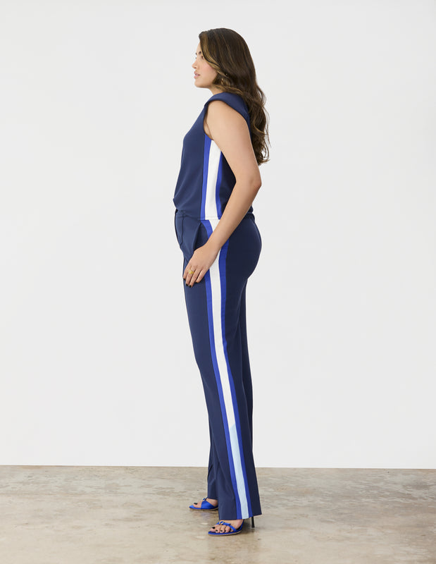 Side Striped Sleeveless Top