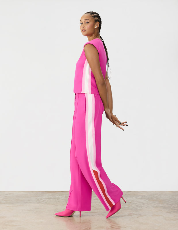 Side Striped Wide Leg Pant