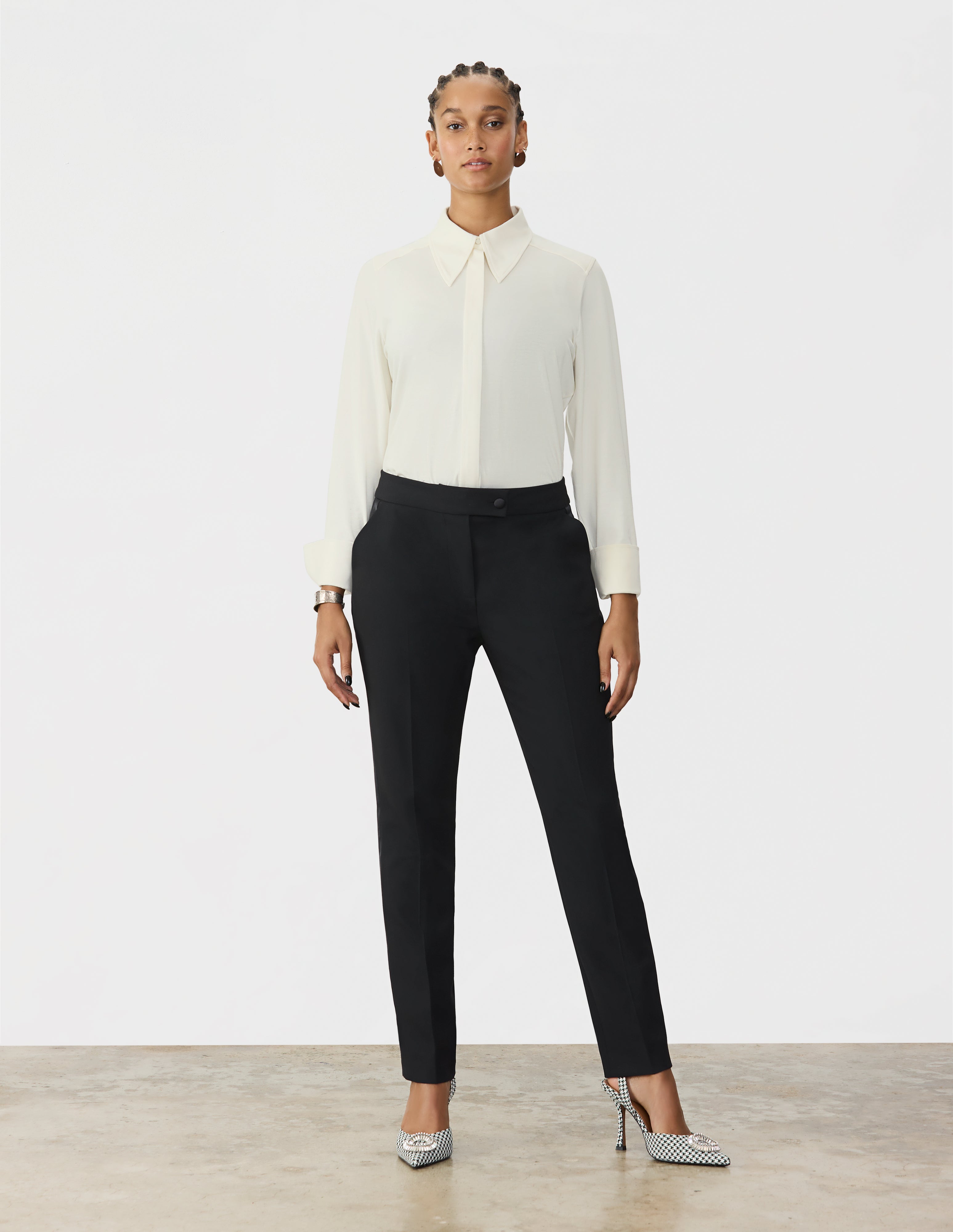 Zip Front Collared Shirt