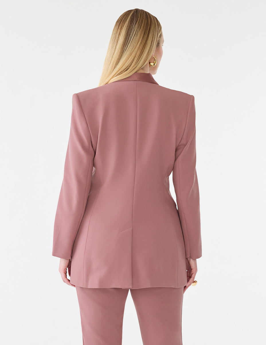 Satin Tuxedo Jacket by GSTQ Luxe Appeal