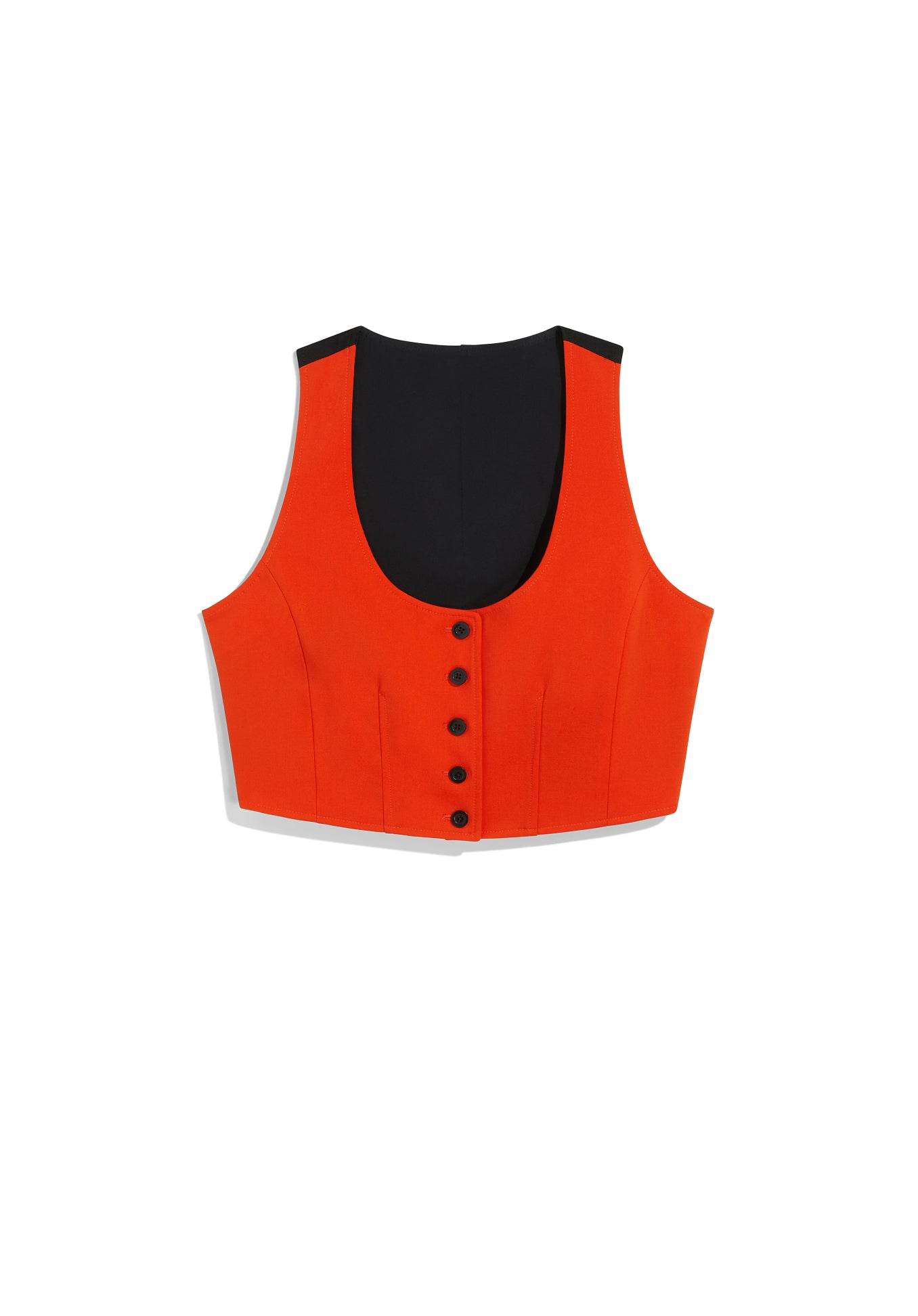 Luxe Tailored Vest in Neon Rouge