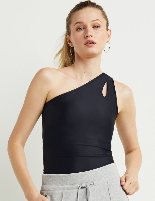 Athletic Teardrop One Shoulder Top