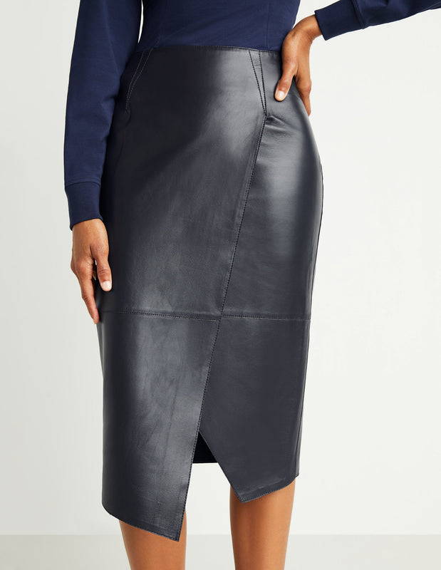 Leather Wrap Skirt