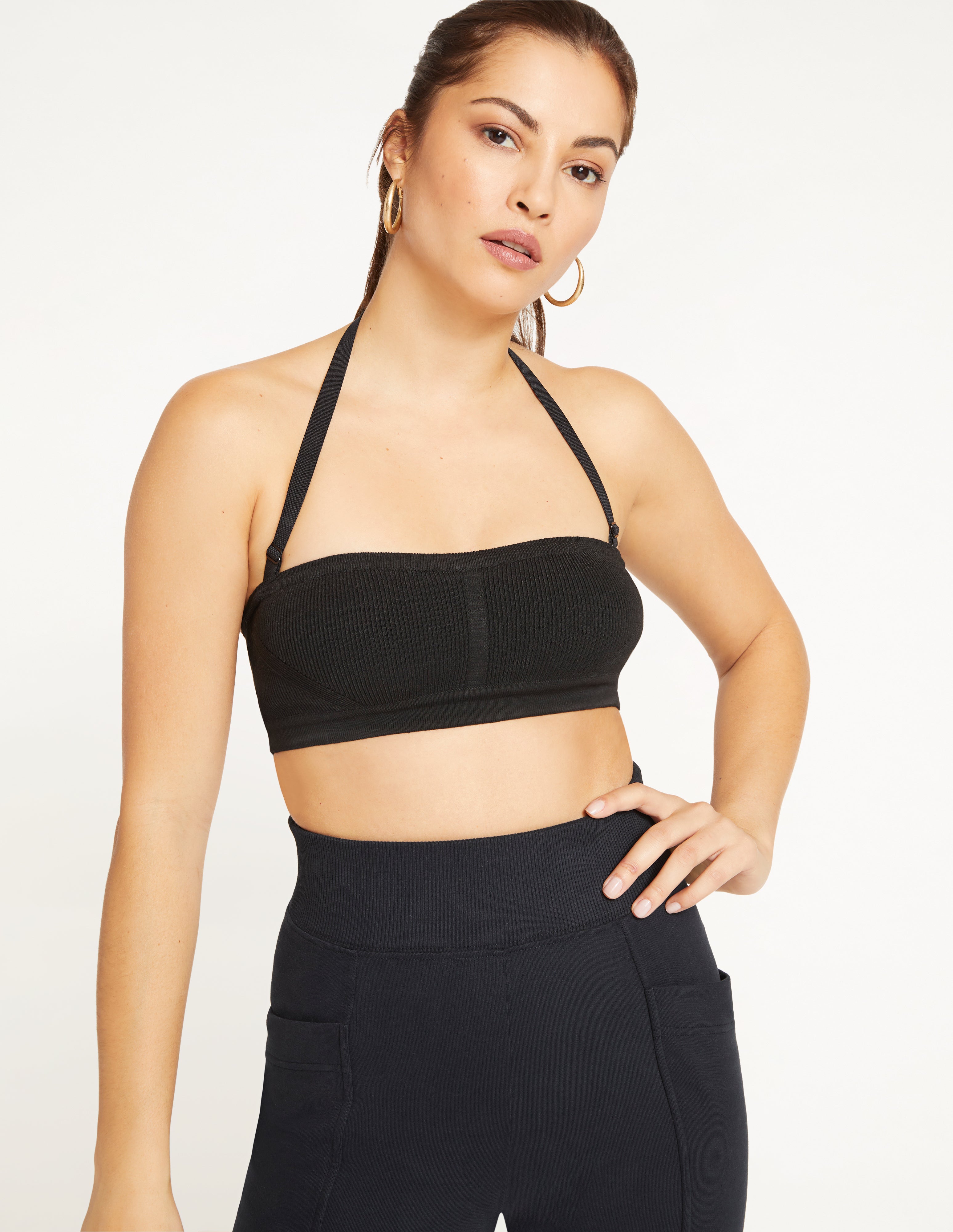 Ribbed Bandeau Top
