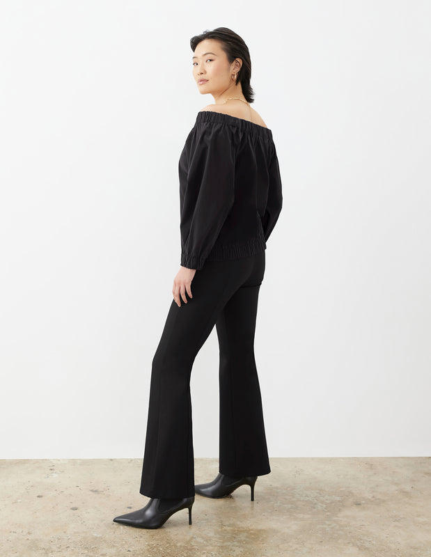 Off the Shoulder Zip Top