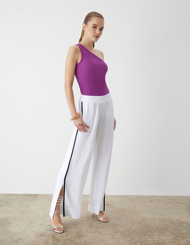One Shoulder Rib Knit Top